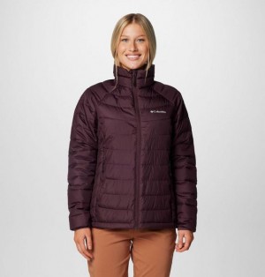 Women Columbia WoPowder Lite™ II Hooded Insulated Jackets Burgundy | US-OTJESM-526