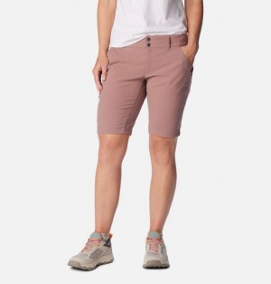 Women Columbia WoSaturday Trail™ Long Shorts Pink | US-MOFTVP-208