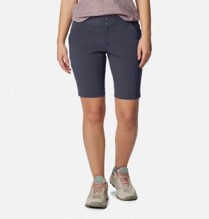 Women Columbia WoSaturday Trail™ Long Shorts Navy | US-VEHLZM-673