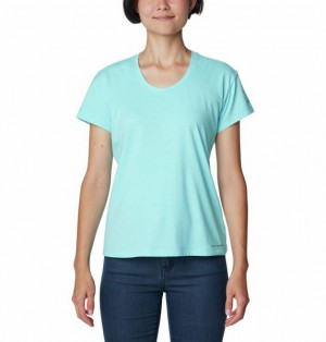 Women Columbia WoSun Trek™ Technical T-Shirt Turquoise | US-QYKTNS-728