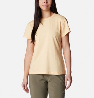 Women Columbia WoSun Trek™ Technical T-Shirt Yellow | US-HIVBZW-861