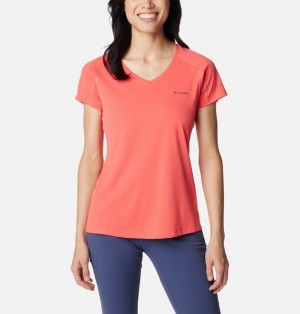 Women Columbia Zero Rules™ Technical T-Shirt Coral | US-DZCBQO-453