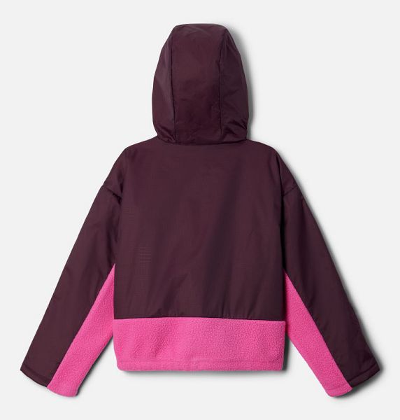 Kids' Columbia Benton Springs™ Hooded Sherpa Fleece Jackets Pink | US-JZVBXN-310