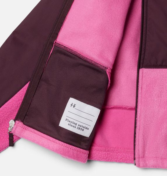 Kids' Columbia Benton Springs™ Hooded Sherpa Fleece Jackets Pink | US-JZVBXN-310