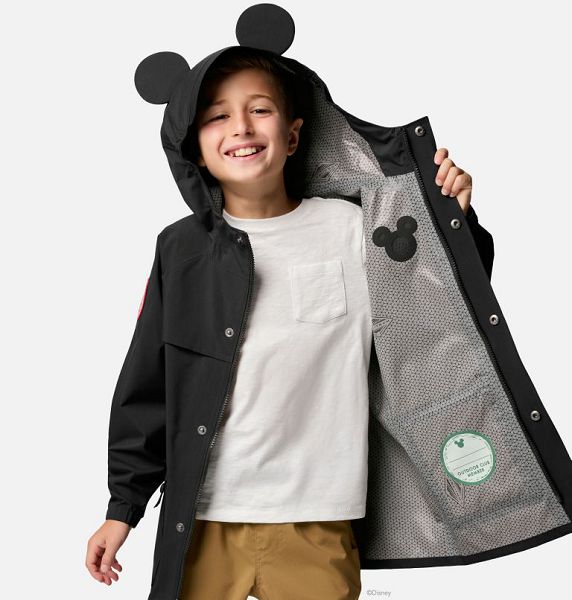 Kids' Columbia CSC x Mickey Mouse Ibex™ Waterproof Shell Jackets Black | US-ZGFVSJ-217