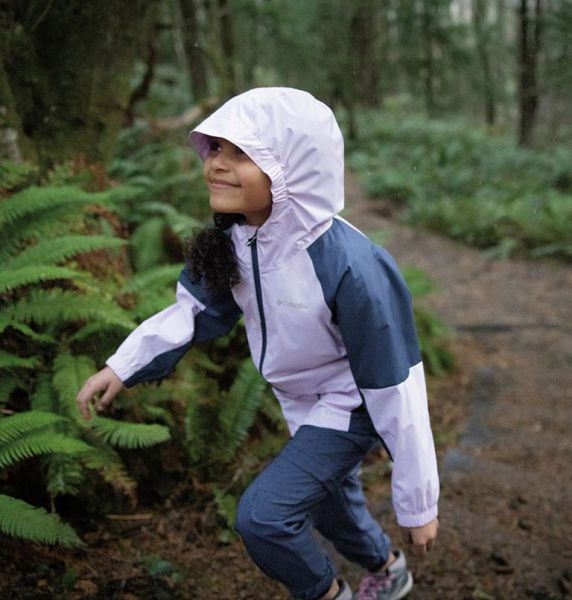 Kids' Columbia Dalby Springs™ II Waterproof Hiking Jackets Pink / Navy | US-KRSJXY-590