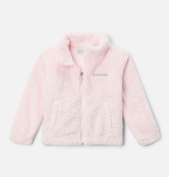 Kids\' Columbia Fire Side Fleece Jackets Pink | US-GRABTZ-187