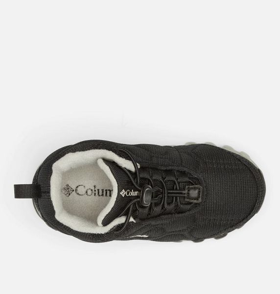 Kids' Columbia Firecamp III Mid Waterproof Walking Shoes Black | US-QTNSAG-286