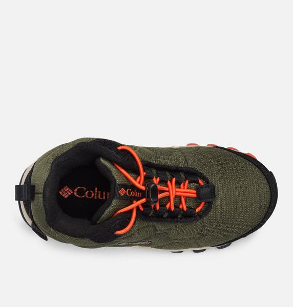 Kids' Columbia Firecamp III Mid Waterproof Walking Shoes Red | US-UIPQMA-435