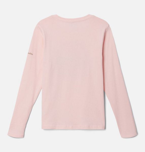 Kids' Columbia Hazeldel Hill™ Long Sleeve Graphic T-Shirt Pink | US-TMBRCN-154