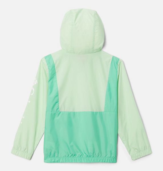 Kids' Columbia Lily Basin™ Hooded Windbreaker Yellow / Green | US-PZDYTF-267