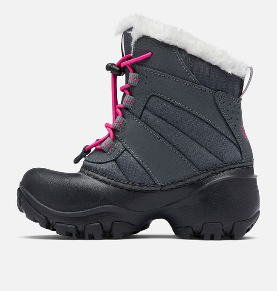 Kids' Columbia Little Rope Tow™ III Waterproof Boots Dark Grey / Pink | US-FUKNZM-915