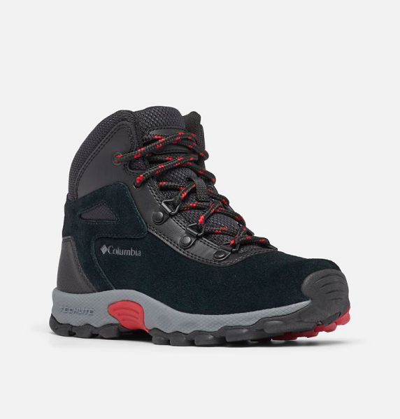 Kids' Columbia Newton Ridge™ Amped Hiking Boots Black / Blue Red | US-IWRVSH-901