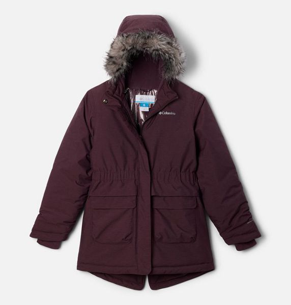 Kids\' Columbia Nordic Strider™ II Waterproof Parka Jackets Burgundy | US-RQFYKZ-631