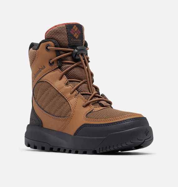 Kids' Columbia Portlander™ Omni-Heat™ Waterproof Winter Boots Light Brown / Brown | US-HONFQW-826