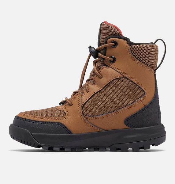 Kids' Columbia Portlander™ Omni-Heat™ Waterproof Winter Boots Light Brown / Brown | US-HONFQW-826