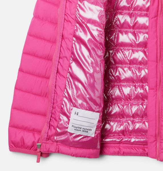 Kids' Columbia Powder Lite™ II Hooded Insulated Jackets Pink | US-KECHJM-596