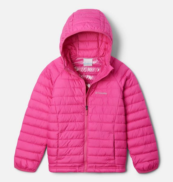 Kids\' Columbia Powder Lite™ II Hooded Insulated Jackets Pink | US-KECHJM-596