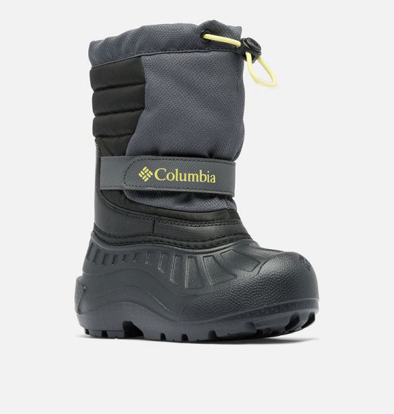 Kids' Columbia Powderbug™ Snowlite™ Snow Boots Dark Grey / Black | US-DZOPUK-319