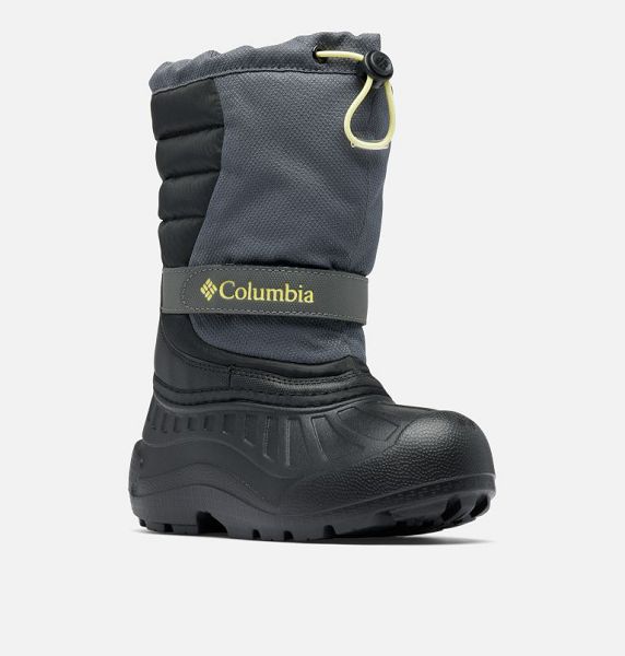 Kids' Columbia Powderbug™ Snowlite™ Snow Boots Dark Grey / Black | US-HYAMCW-825