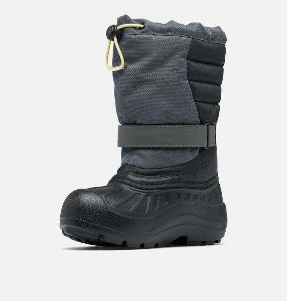 Kids' Columbia Powderbug™ Snowlite™ Snow Boots Dark Grey / Black | US-HYAMCW-825