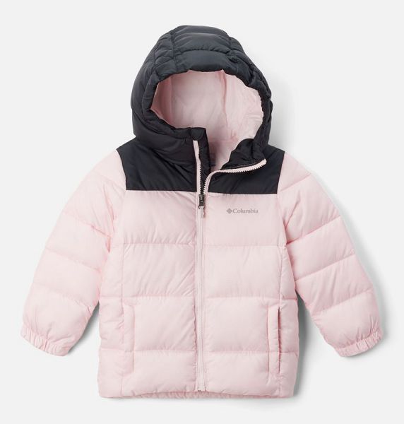 Kids\' Columbia Puffect™ II Hooded Jackets Pink / Black | US-NCEYSV-318