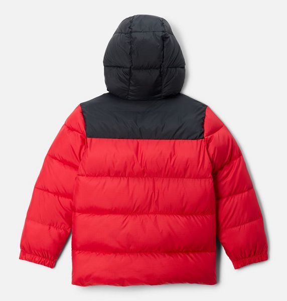 Kids' Columbia Puffect™ II Hooded Jackets Blue / Red / Black | US-PYSIHD-548