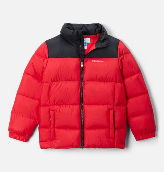 Kids\' Columbia Puffect™ II Puffer Jacket Blue / Red / Black | US-QCPLDY-380