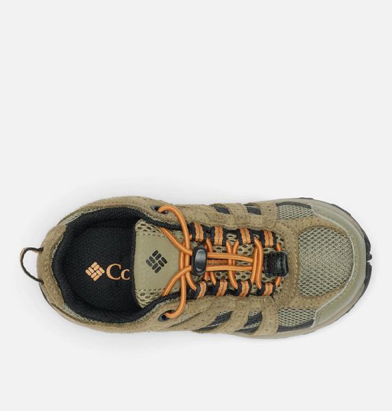 Kids' Columbia Redmond II Waterproof Walking Shoes Grey / Green / Orange | US-PGCAVR-846