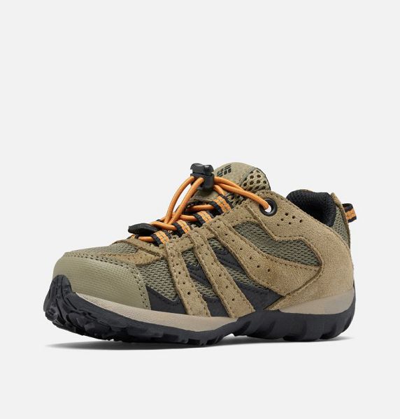 Kids' Columbia Redmond II Waterproof Walking Shoes Grey / Green / Orange | US-PGCAVR-846