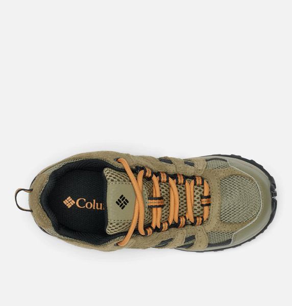 Kids' Columbia Redmond II Waterproof Walking Shoes Grey / Green / Orange | US-RTWPSI-815