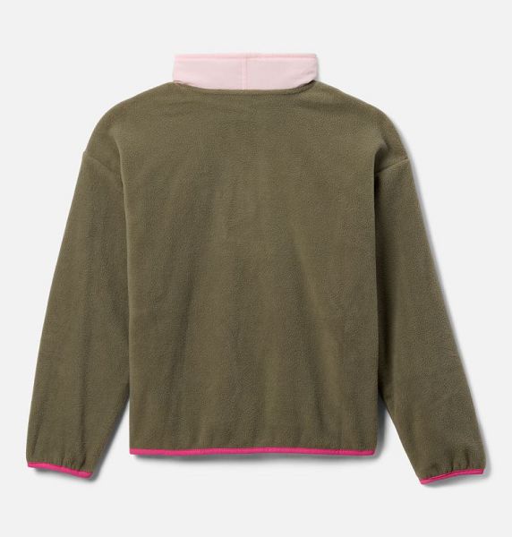 Kids' Columbia Sequoia Grove™ Fleece Jackets Grey / Green / Pink | US-XDMJCL-691