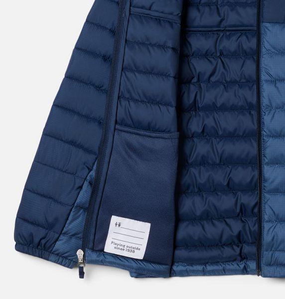 Kids' Columbia Silver Falls™ Insulated Hooded Jackets Dark Blue / Navy | US-PETCAJ-723