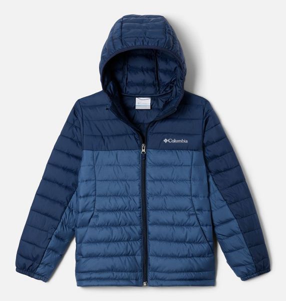 Kids\' Columbia Silver Falls™ Insulated Hooded Jackets Dark Blue / Navy | US-PETCAJ-723