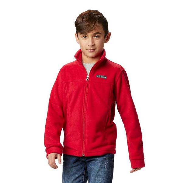 Kids' Columbia Steens Mountain™ II Fleece Jackets Blue / Red | US-VNJGUX-692