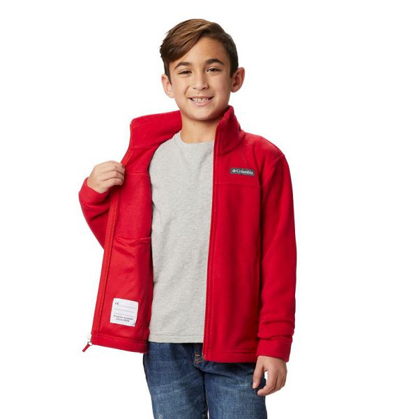 Kids' Columbia Steens Mountain™ II Fleece Jackets Blue / Red | US-VNJGUX-692