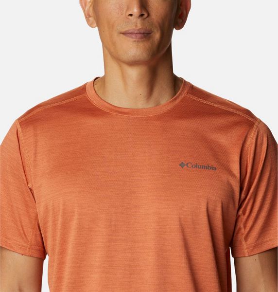 Men Columbia Alpine Chill™ Zero Technical T-Shirt Orange | US-ALJTZV-390