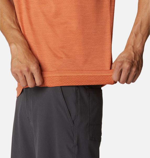 Men Columbia Alpine Chill™ Zero Technical T-Shirt Orange | US-ALJTZV-390