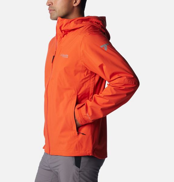 Men Columbia Ampli-Dry™ III Waterproof Hiking Shell Jackets Orange | US-NGIEAC-296