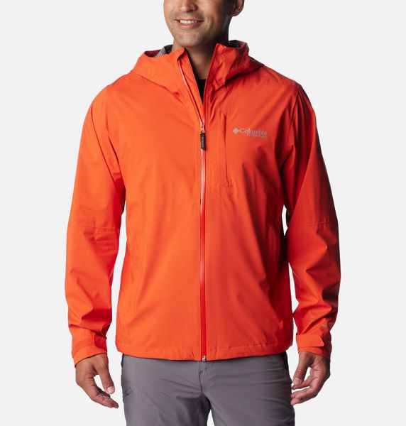 Men Columbia Ampli-Dry™ III Waterproof Hiking Shell Jackets Orange | US-NGIEAC-296