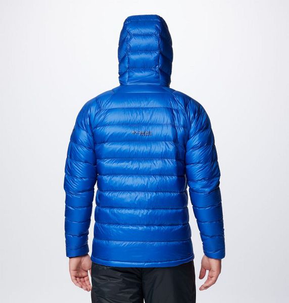 Men Columbia Arctic Crest™ Hooded Down Jackets Blue | US-JQIEXG-398