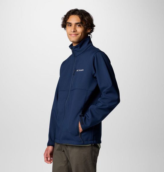 Men Columbia Ascender™ Hiking Softshell Jackets Navy | US-KZDCHA-705