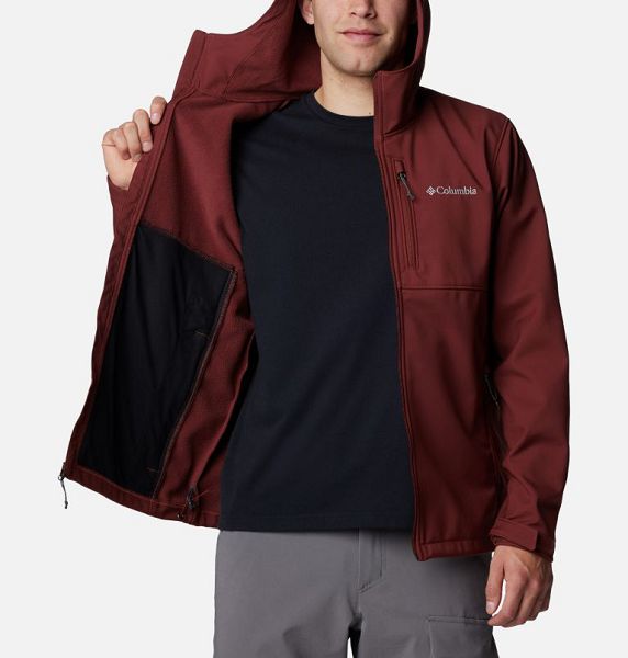 Men Columbia Ascender™ II Hooded Softshell Hiking Jackets Brown | US-EZYXRD-817