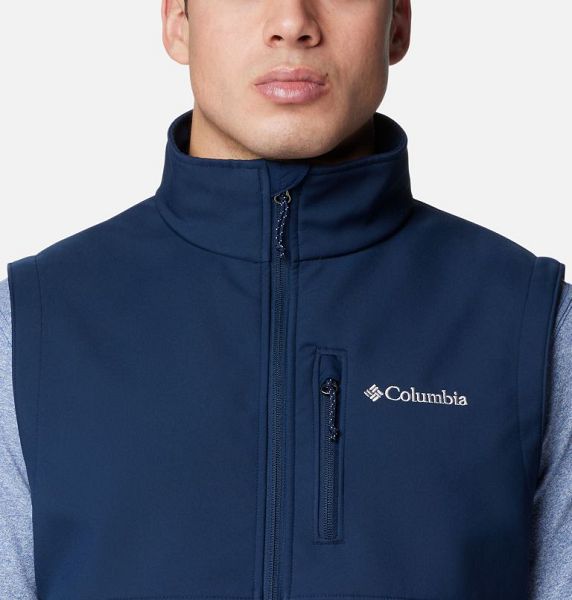 Men Columbia Ascender™ II Softshell Hiking Gilet Navy | US-FLMYRZ-893