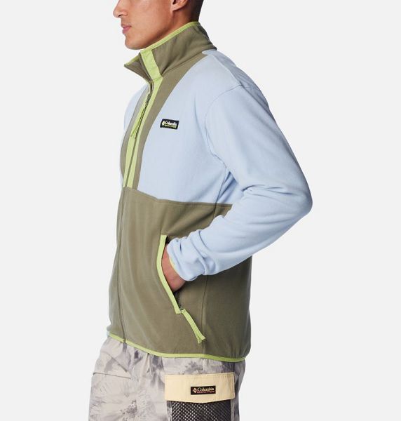 Men Columbia Back Bowl™ Lightweight Fleece Grey / Green / Green | US-ZFKAYW-489