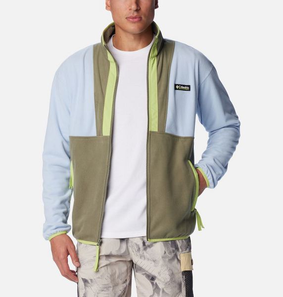 Men Columbia Back Bowl™ Lightweight Fleece Grey / Green / Green | US-ZFKAYW-489