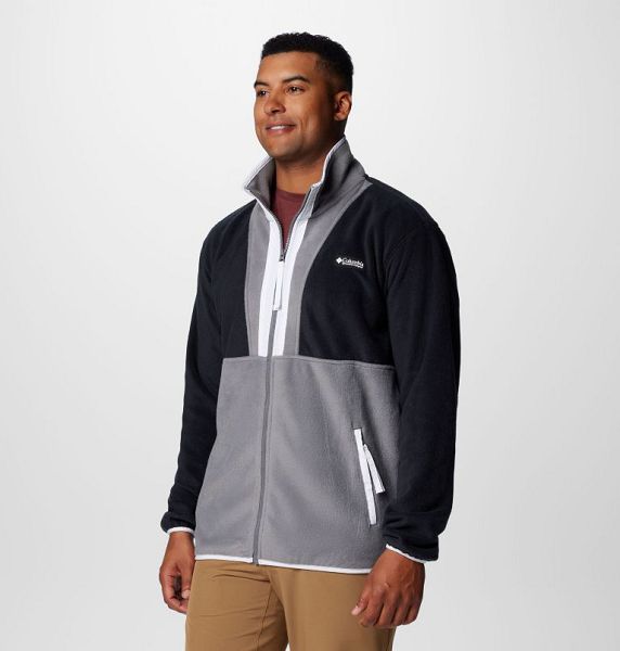 Men Columbia Backbowl™ II Fleece Jackets Black / Grey | US-BMVRGQ-826