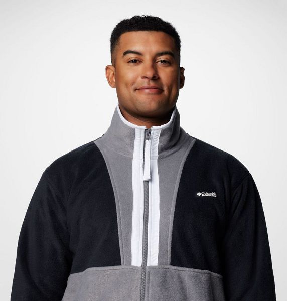 Men Columbia Backbowl™ II Fleece Jackets Black / Grey | US-BMVRGQ-826