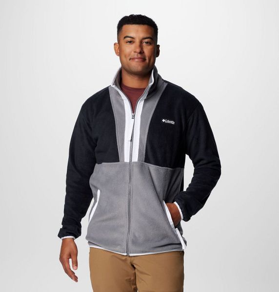 Men Columbia Backbowl™ II Fleece Jackets Black / Grey | US-BMVRGQ-826