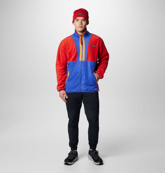 Men Columbia Backbowl™ II Fleece Jackets Red / Blue | US-WHABOI-023